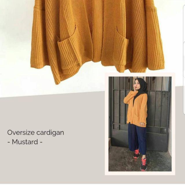 Oversize Cardigan Maruko-Mustard