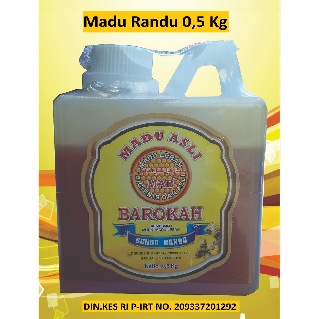 

Madu Randu BAROKAH 0,5 Kg 100% Asli Tanpa Campuran