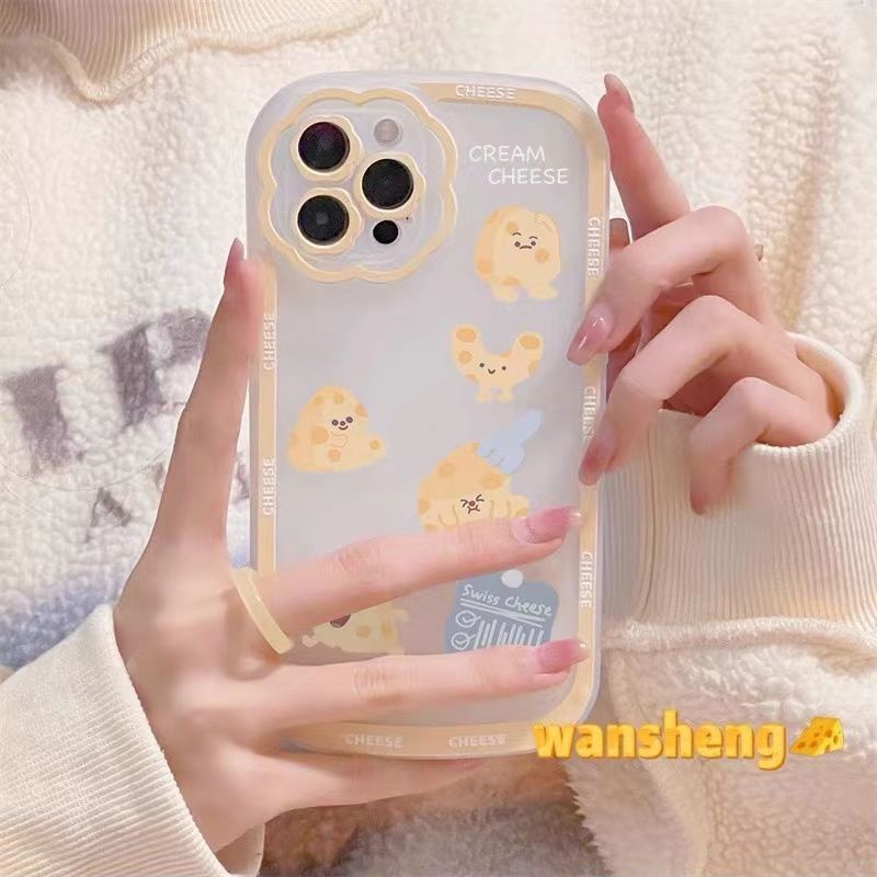 Soft Case Silikon TPU Transparan Motif Keju Cover iPhone 12 13 Se 2020 6 6S 7 8 Plus X XS XR 11 Pro Max