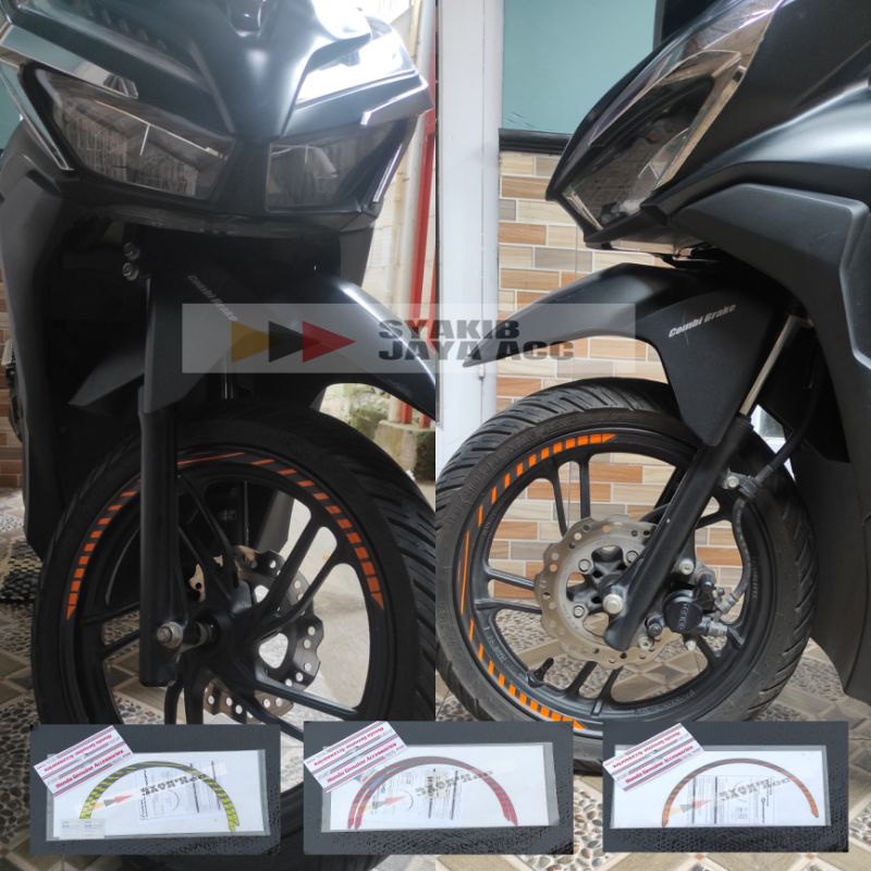 Sticker Velg Motor Honda Vario/Beat/scoopy Ring 14 & Ring 12 Original Honda