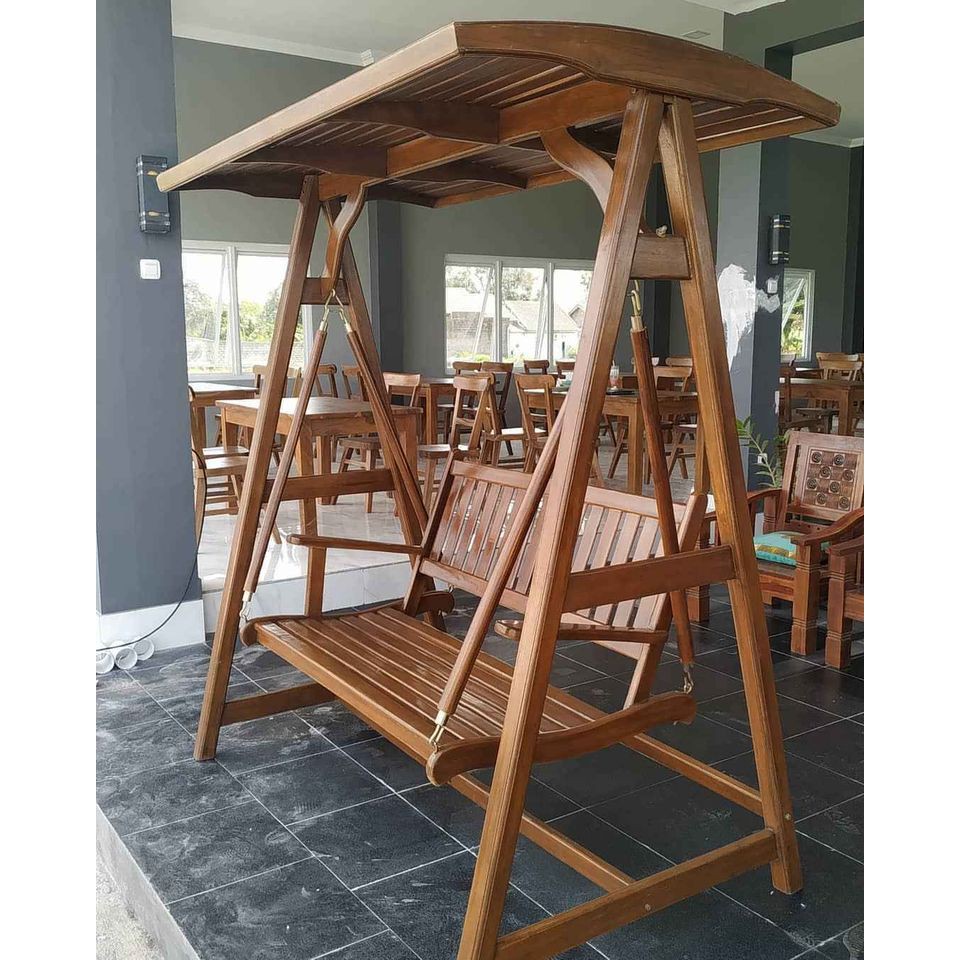Ayunan Kayu Jati Gantungan