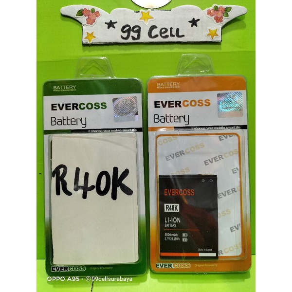 Baterai battery batrai batre Evercoss R40K original