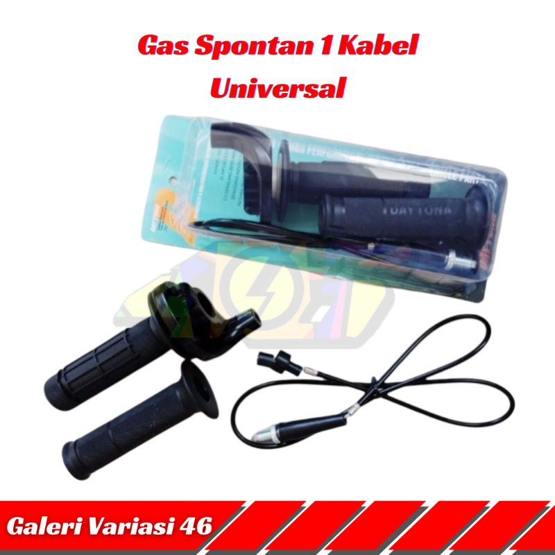 Gas Spontan Daytona Polos Besi selongsong abs Satria fu, Vixion, Cb, GL