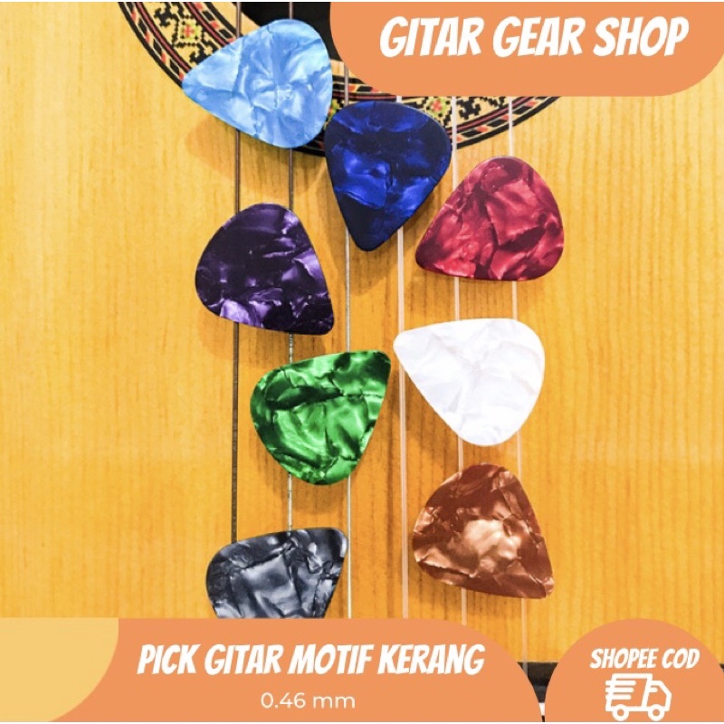 PICK GITAR 0.46mm MOTIF KERANG PIK GITAR 0.46mm