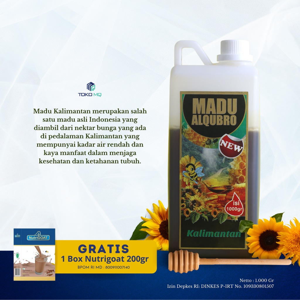 

100% ORIGINAL - Madu Kalimantan Alqubro Gratis Nutrigoat