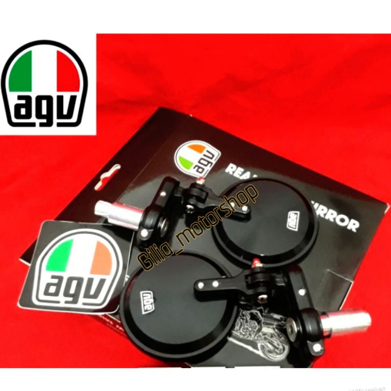 Spion Jalu Bulat AGV Model Lipat Mirror putih Universal motor