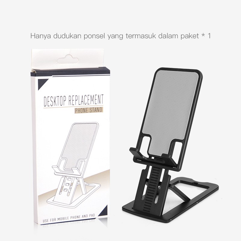Mini Desktop Phone Holder Stand Hp / Stand Holder black/Adjustable iPad iPhone Android