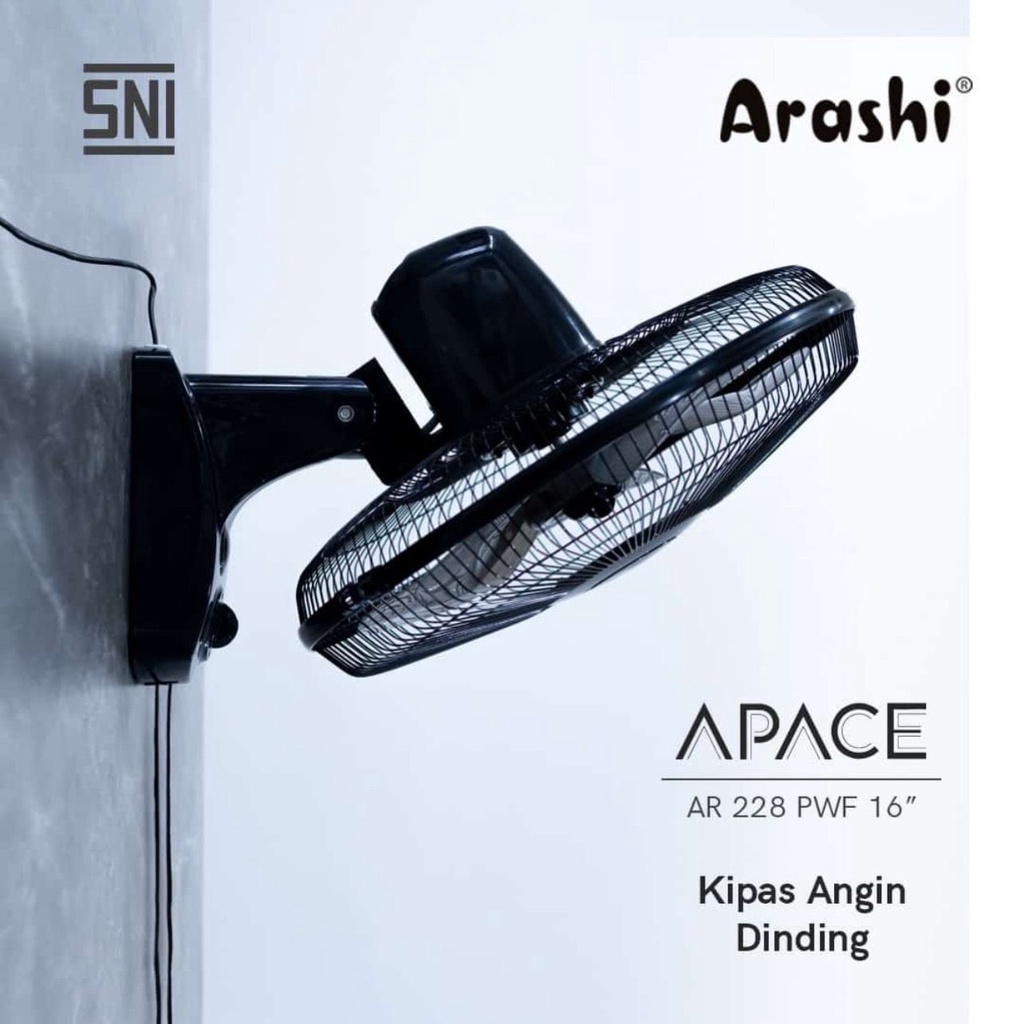 Arashi Kipas Angin dinding Wall Fan Xflow &amp; Apace PWF 16&quot; Inch AR 228 50W