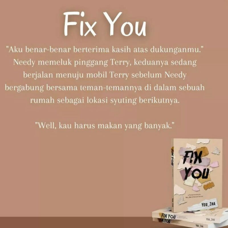 fix you novel youzha bonus kaos