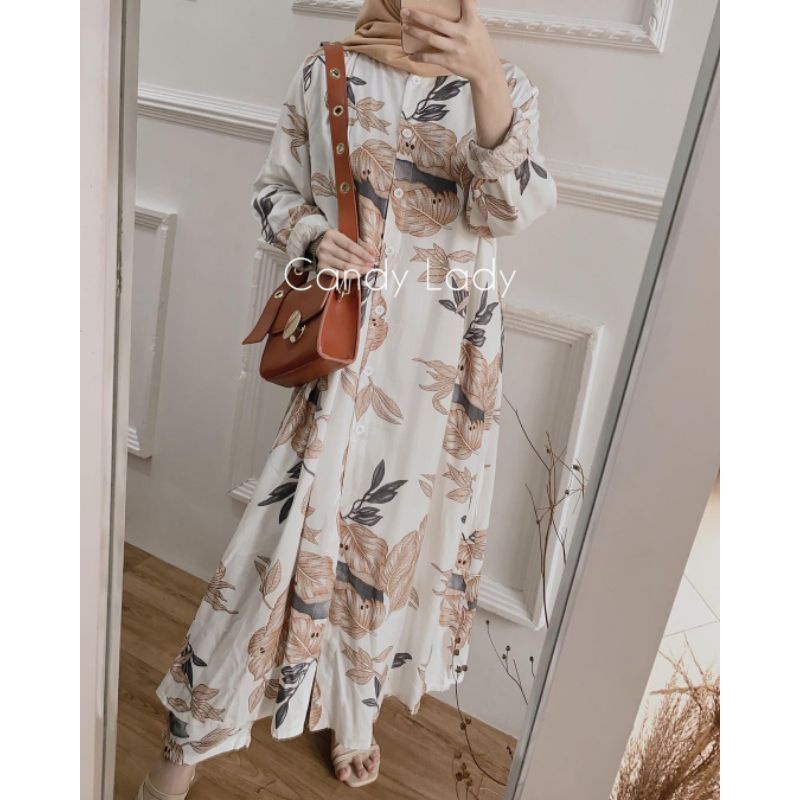 MANDA ONE SET WANITA / SETELAN RAYON DAILY ONE SET BAJU SETELAN PAJIMAS WANITA KEKINIAN-LIKA LONG WHITE