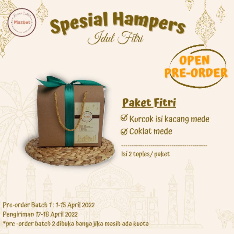 

Kurma Coklat Paket hampers isi dua toples