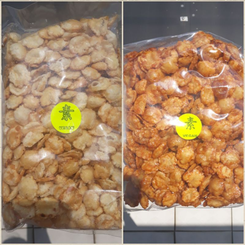 

Emping Melinjo Original Asli / Pedas Manis Kembung 500 gr Vegan & Vegetarian
