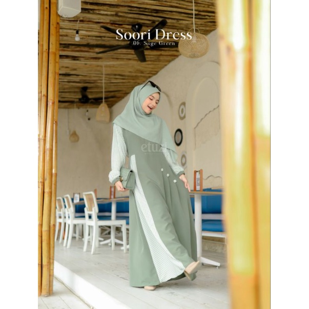 Etuzi Soori Dress Gamis Remaja Polos Kombinasi