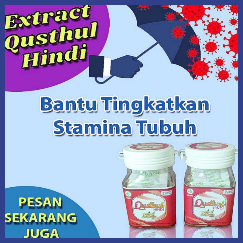 EKSTRAK QUSTHUL HINDI MURNI / KAPSUL QUSTHUL HINDI ASLI / SINUSITIS BRONKITIS RADANG TENGGOROKAN