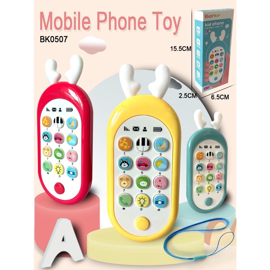 Mainan Bayi Puzzle Mobile Phone Edukasi Baby Music Bilingual Bunyi