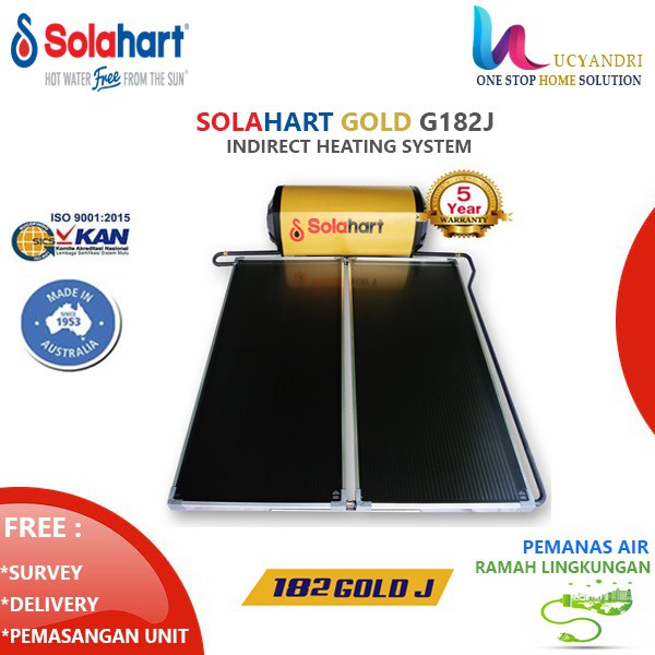 Solahart GOLD Indirect Heating G 182 J | Pemanas Air Matahari