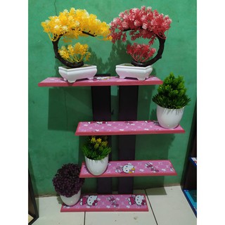  Rak  dinding bongkar pasang rak  kayu gantung minimalis mini 