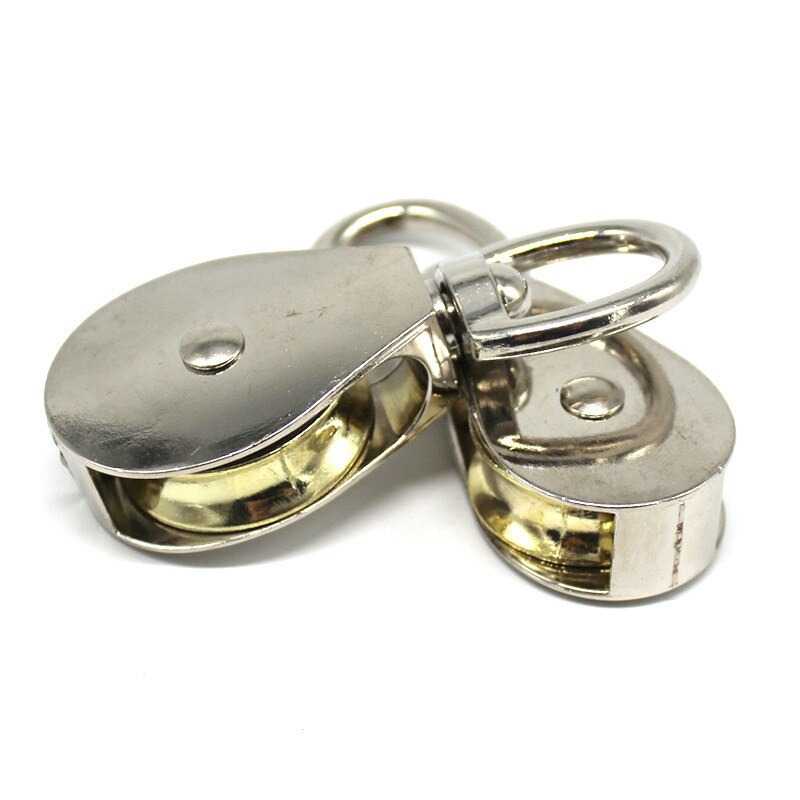 TG-IDA ASOL Katrol Kerekan Mini Swivel Pulley Stainless Steel Double Wheel