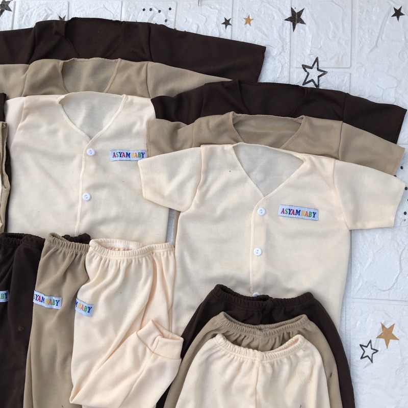 18Pcs seri Coklat Setelan baju Bayi Baju Bayi Celana Bayi Gift Lahiran Baju Newborn DNW BABY-18 Seri Coklat