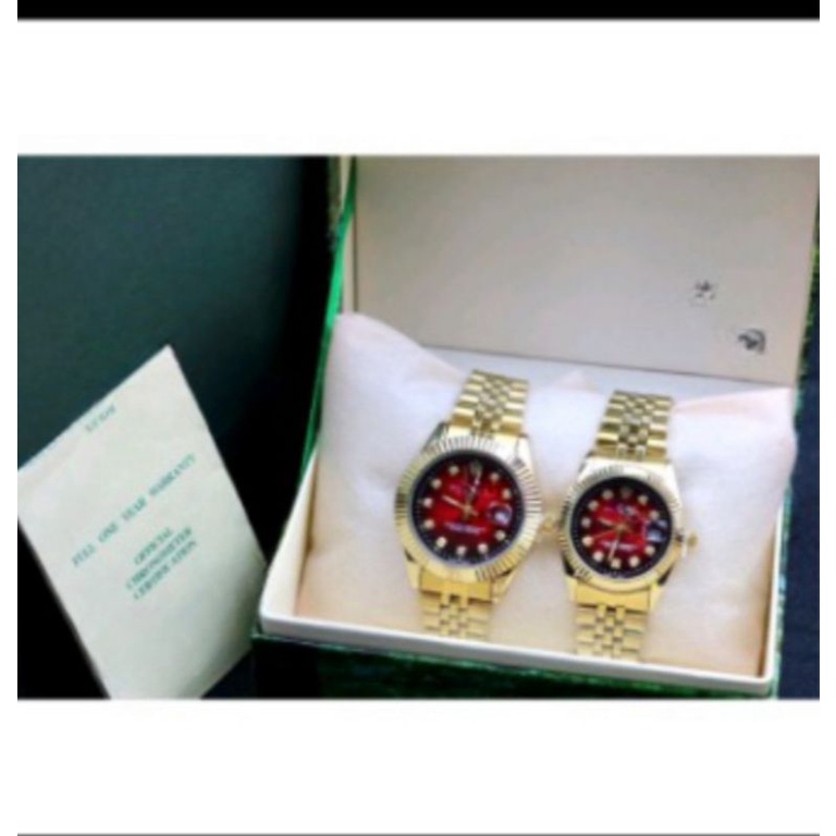 COD - JAM TANGAN COUPLE ROLEX G7210L PW TANGGAL AKTIF FREE BOX ORI,PAPERBAG,KARTU & BATERAI