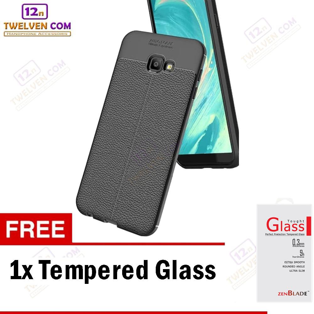 Case Auto Focus Softcase Casing for Samsung J4+ Plus 2018 - Hitam + Free Tempered Glass