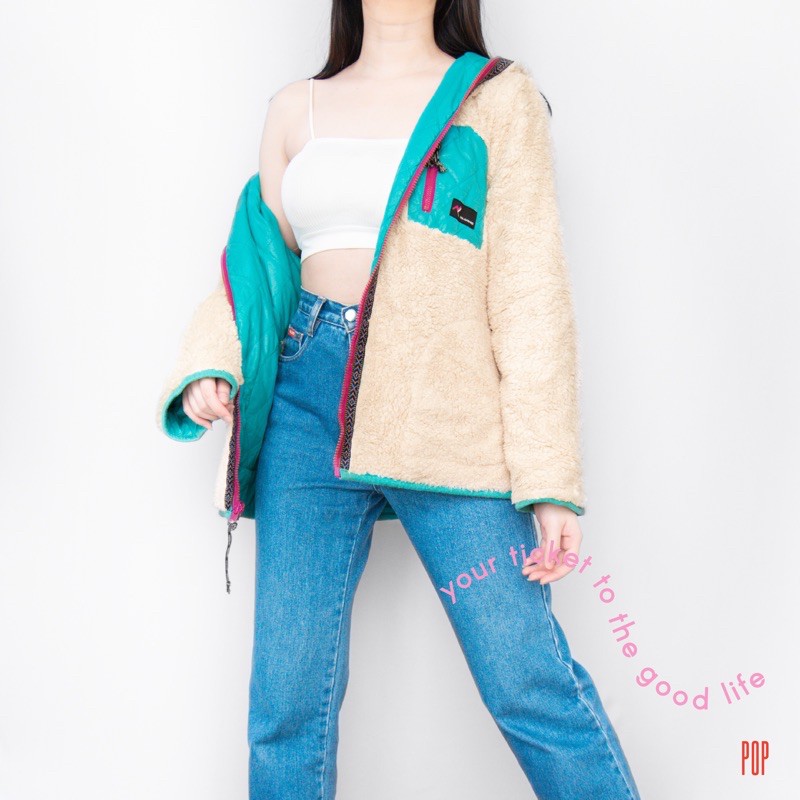 [THRIFT] Reversible Sherpa Parachute Jacket