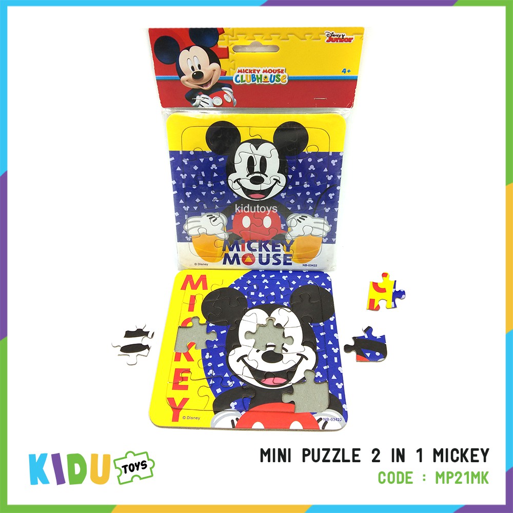 Mainan Anak Mini Puzzle 2 in 1 Mickey / Tsum Tsum / Doraemon / Puzzle 9 Keping Kidu Toys