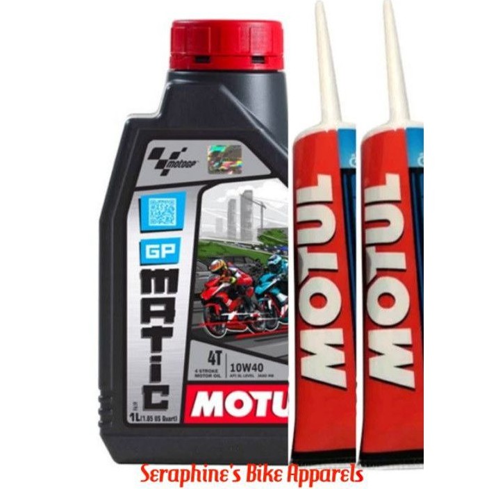 PAKET OLI MOTUL GP MATIC 10W40 1L + OLI GEAR MOTUL 2x120ML|NMAX AEROX PCX ADV150 VARIO 150 VESPA SYM