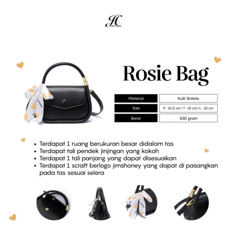 ROSIE BAG JIMS HONEY ORI TAS SELEMPANG WANITA JIMSHONEY IMPOR FASHION CEWEK KOREA CUTE MURAH UNIK