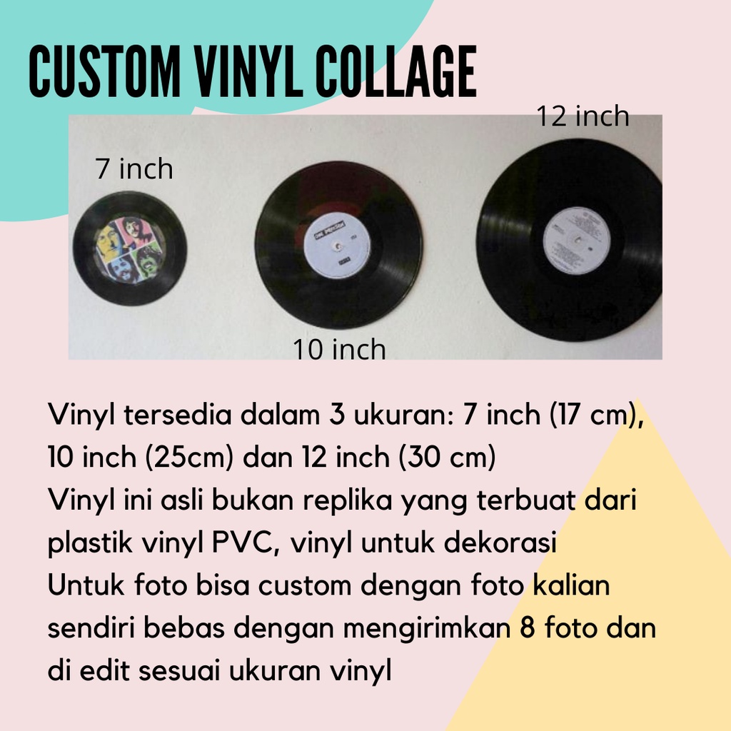 Custom vinyl collage hadiah pacar souvenir piringan hitam custom lucu bucin viral tiktok