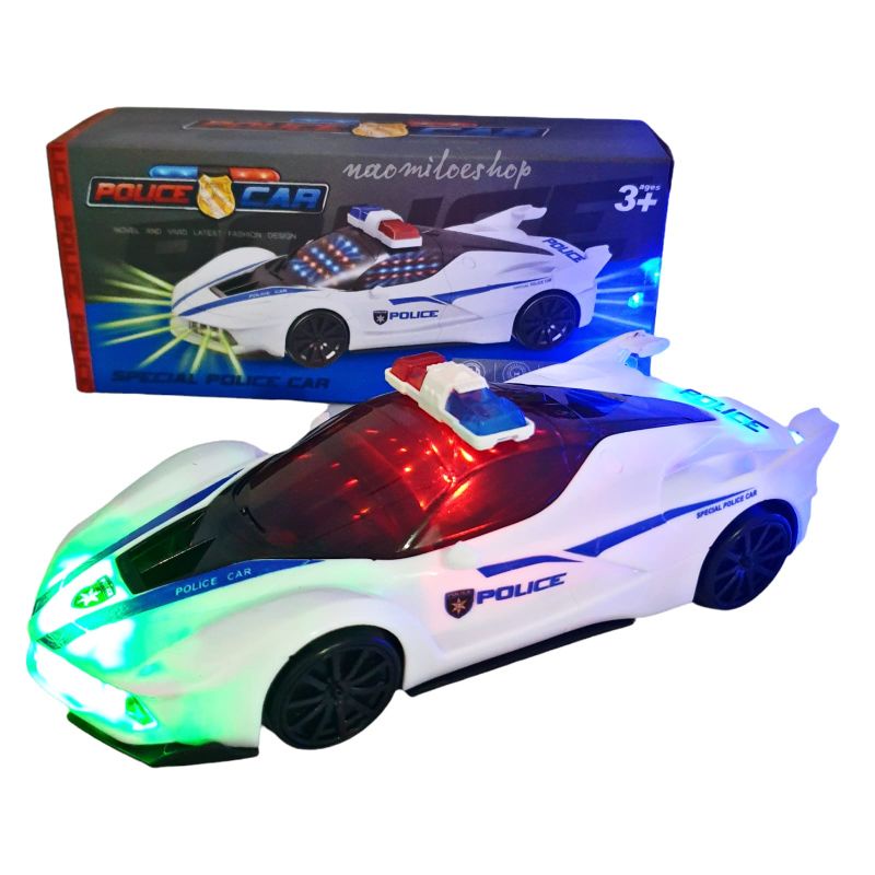 

POLICE CAR 4 D lampu , bump n go Mainan Mobil Polisi Lampu Mainan Anak Mobil Mobilan