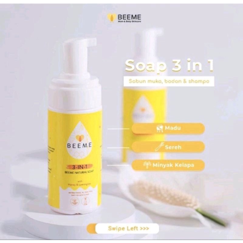 [FREE GIFT] Beeme Nourishing Balm, Beeme Natural Soap 3in1,  Beeme Honey Sunscreen Lotion SPF 50+