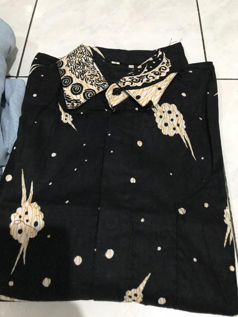 Kemeja Batik Pria Lengan Panjang Merak Loreng