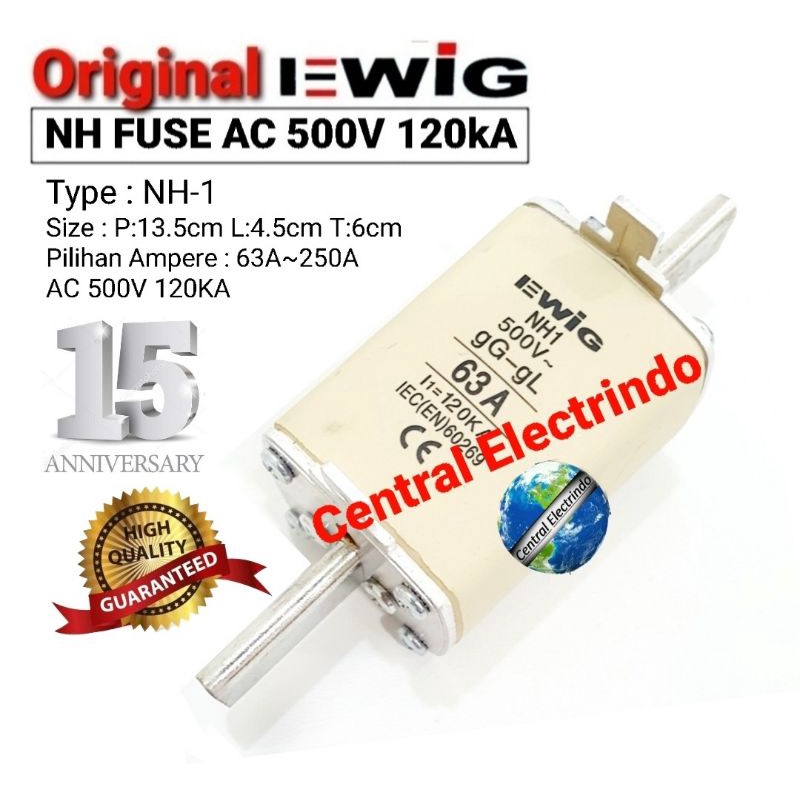 NH Fuse EWIG NH-1 AC500V 120KA