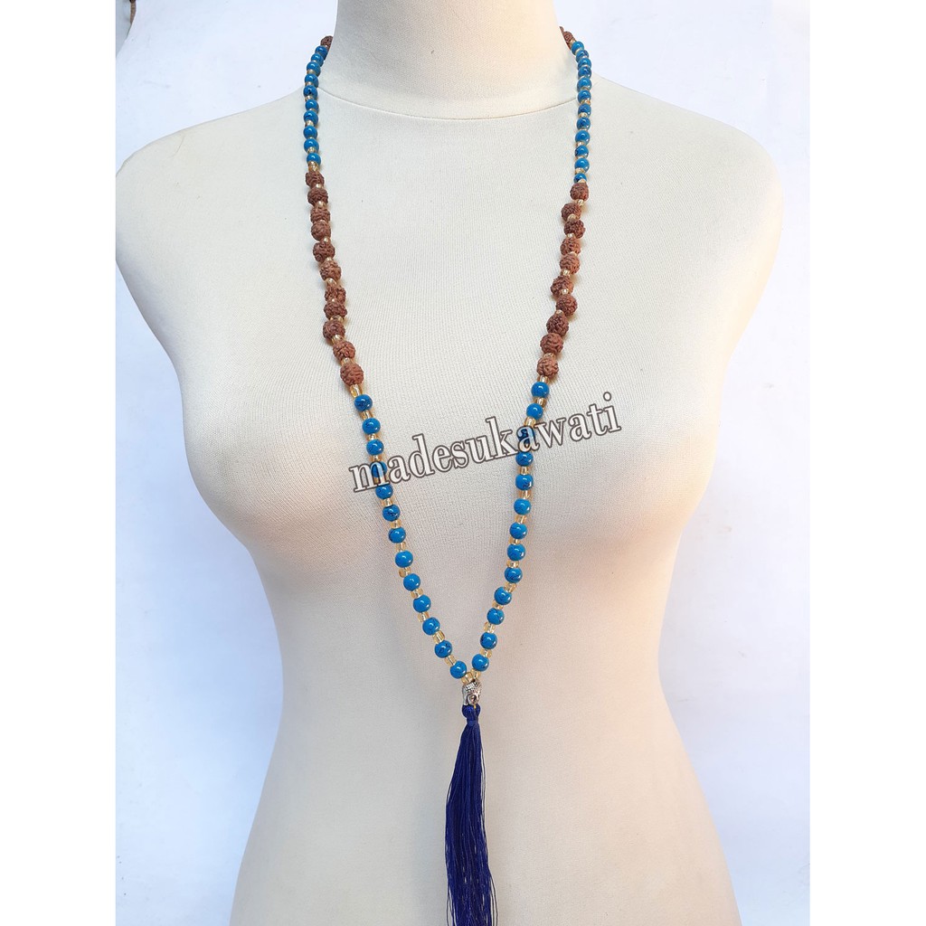 Kalung Budha Tasbih mutiara genitri kuncir