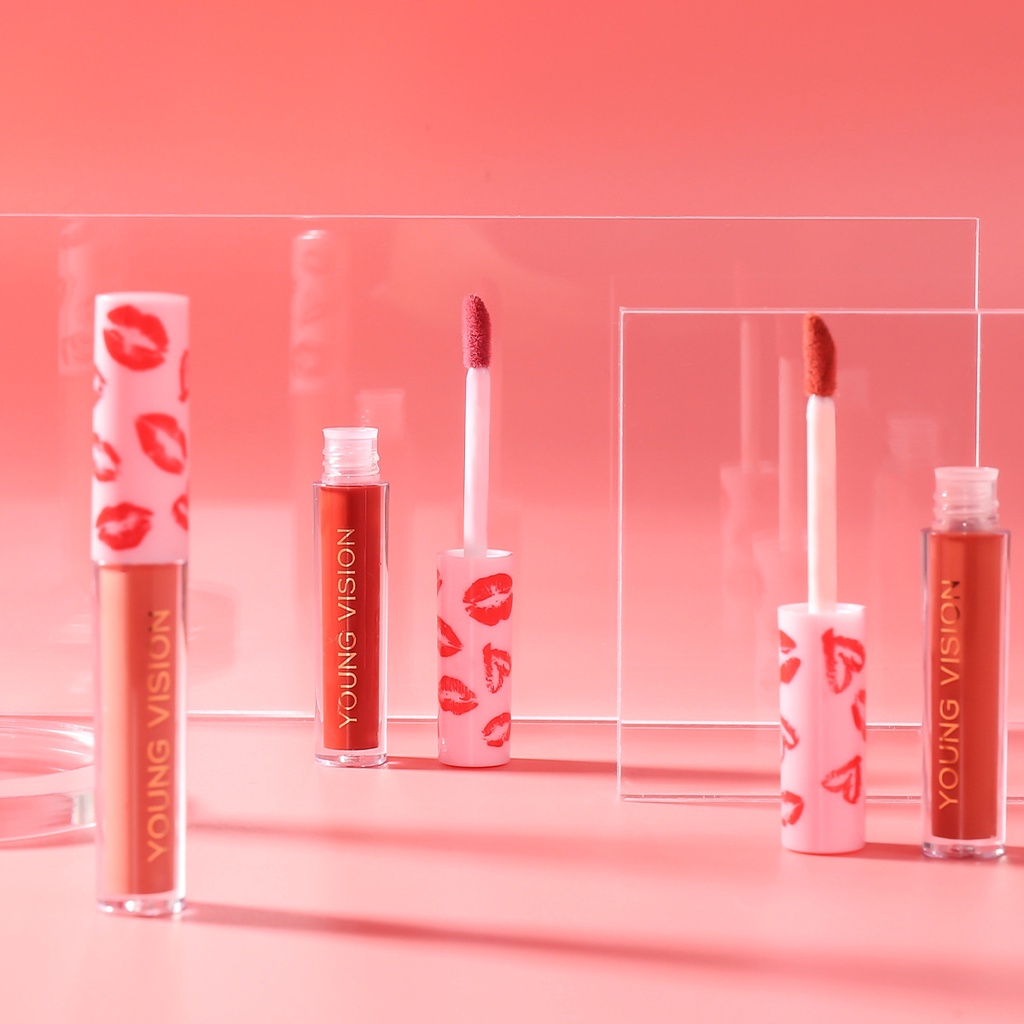 YOUNG VISION Matte  Lipstick Lip Gloss Lipcream Pelembab Lip Plumper Tahan Air Tahan Lama Sexy Bibir 12 warna