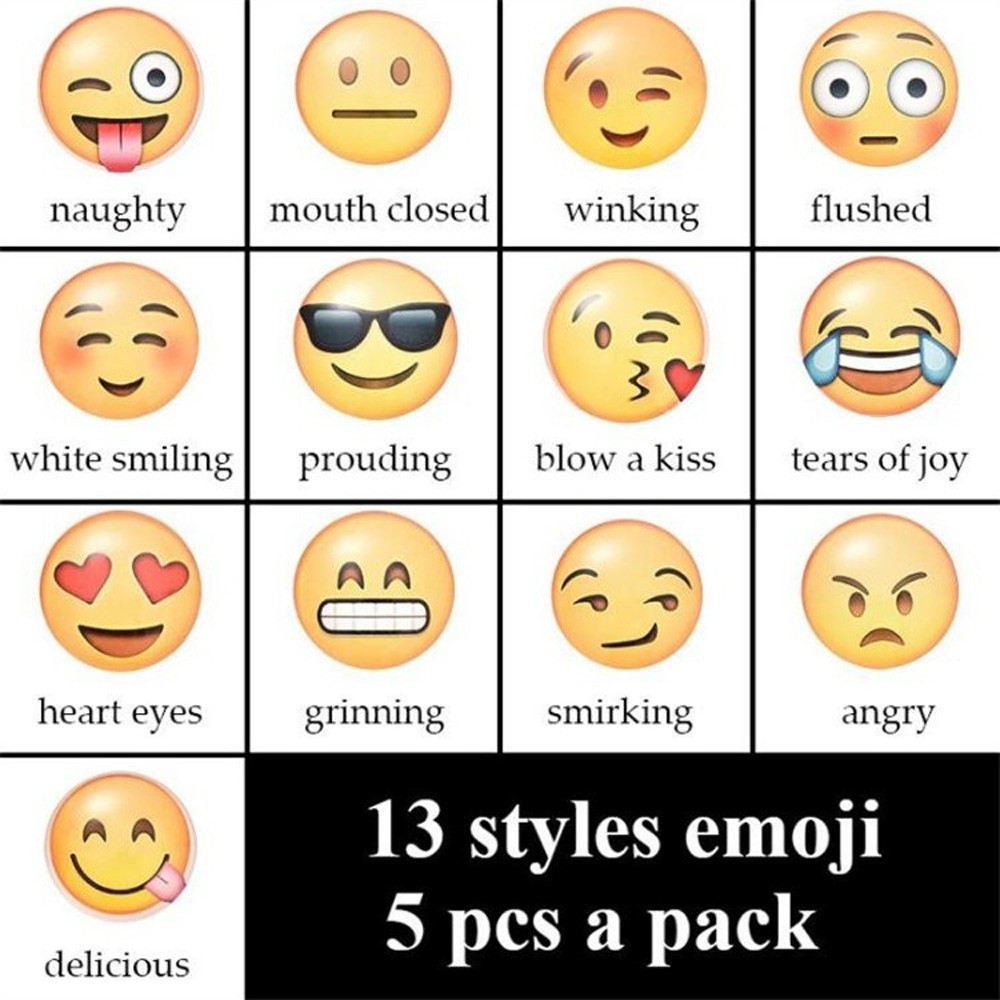 5pcs Stiker Magnet Desain Kartun Emoji Lucu Untuk Kulkas Shopee