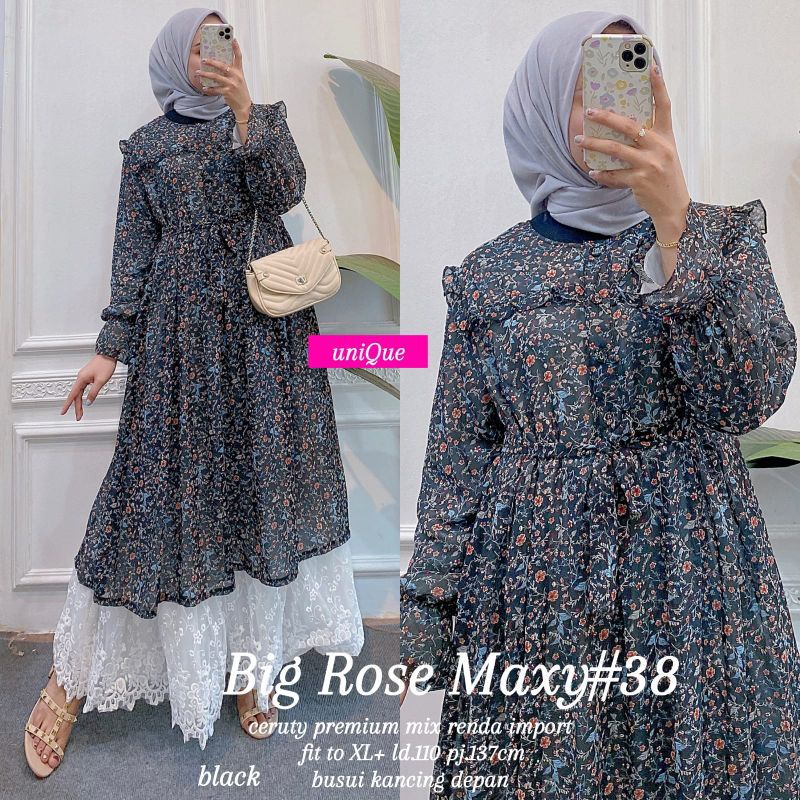 Dress Rose  Maxy #38 || Realpict (COD Bayar Ditempat)