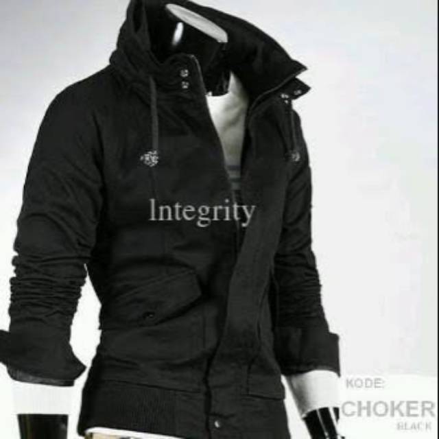 JAKET PRIA INTEGRITY HITAM - Casual Cowok Keren Harian Kuliah Anak Muda Distro Kekinian Japan Style