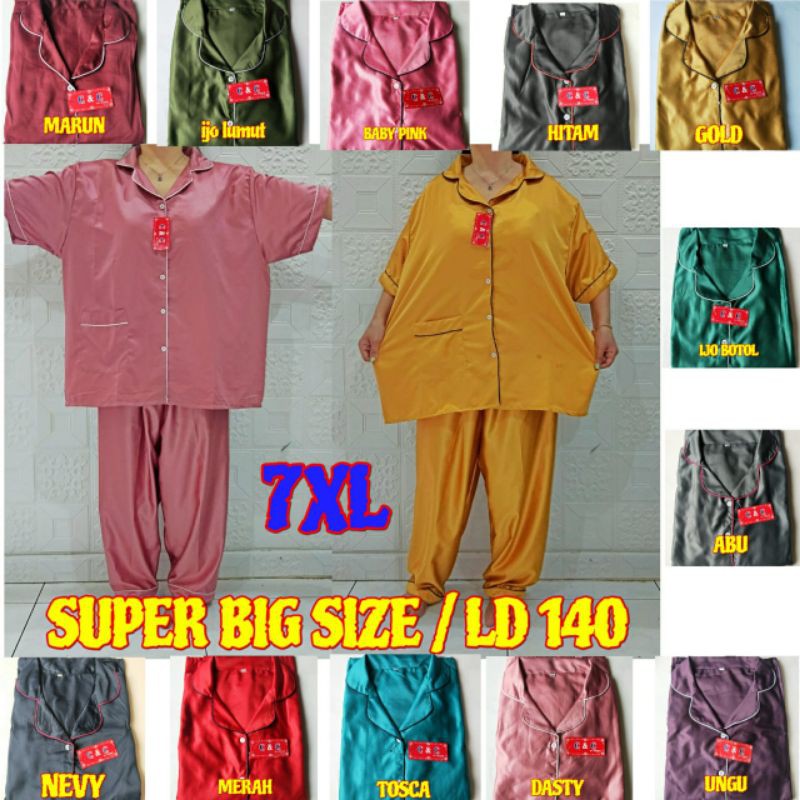 CNC - Baju Tidur/Piyama CP 7XL Super Big Jumbo Satin Velvet/Ld140cm