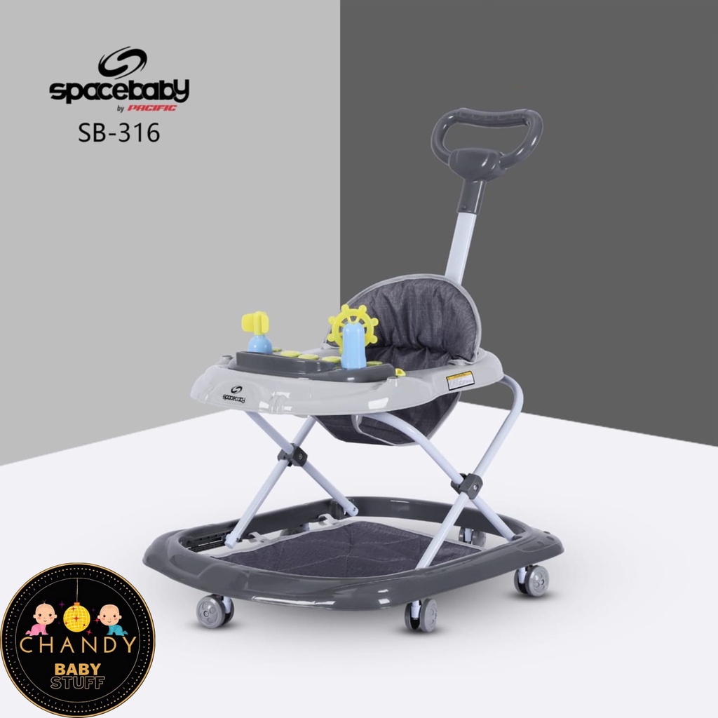 BABY WALKER SPACE BABY SB 316 DENGAN DORONGAN ADA MUSIK DAN LAMPU