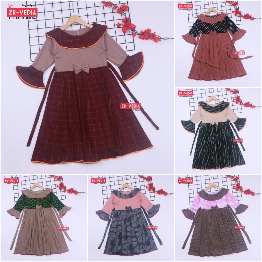 Long Dress Jessika uk 3-9 Tahun [EXPORT] Dres Ngaji Murah Gamis Muslim Baju Anak Perempuan Panjang Kiosbalitaaprillia