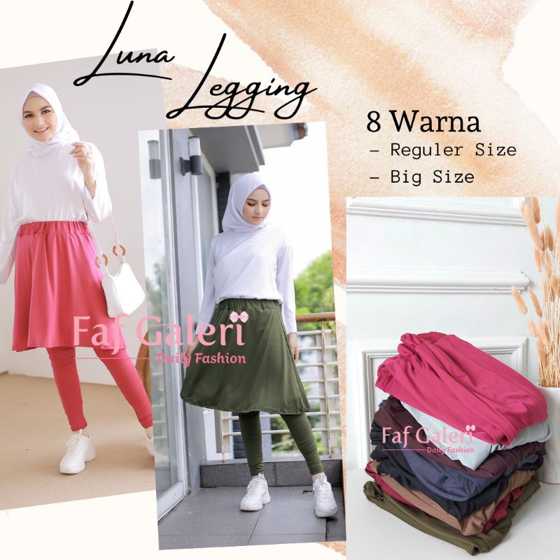Luna Legging - Rok Legging Wanita Celana Olahraga Wanita All Size Dan Big Size
