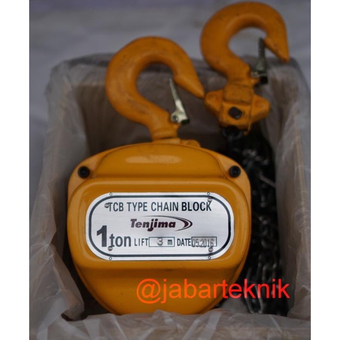CHAIN BLOCK 1 TON 3 METER TAKEL 1 TON 3 METER