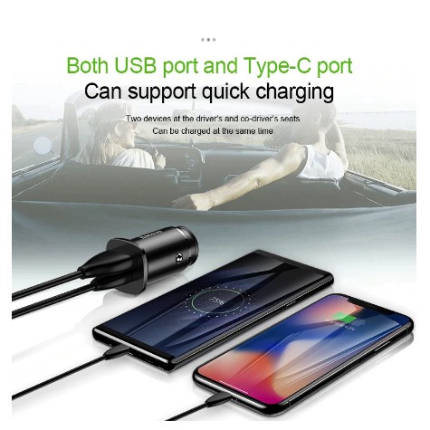 CHARGER MOBIL DAN MOTOR ORIGINAL BASEUS 30W FASTCHARGING SUPPORT APPLE SAMSUNG XIAOMI VIVO DAN OPPO