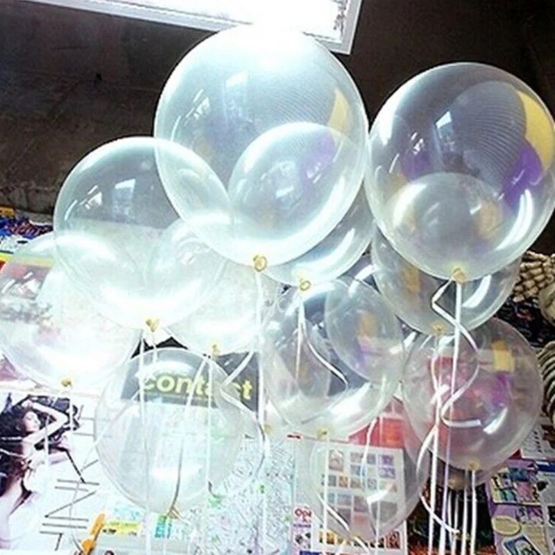 100 pcs Balon Latex Transparan bening