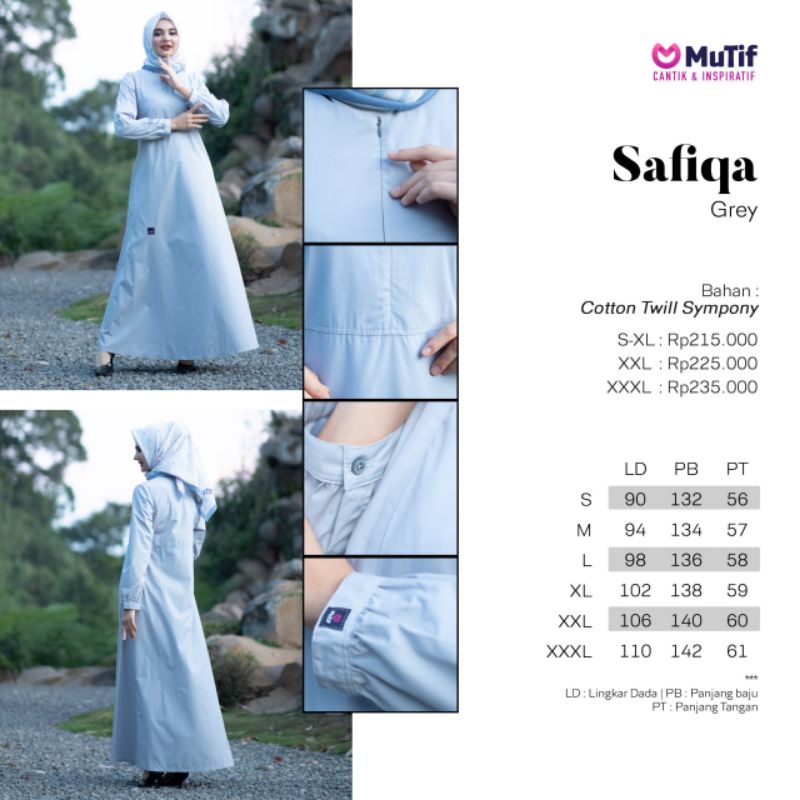 GAMIS MUTIF SAFIQA CARAMEL SAFIQA GREY