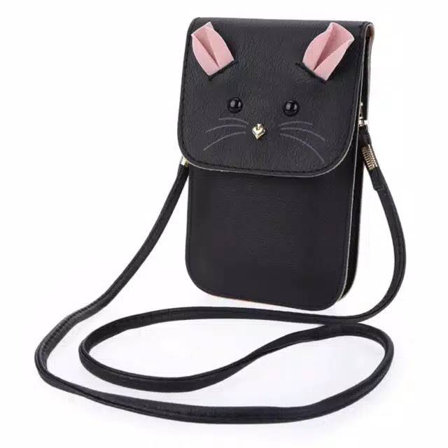 Tas slempang poket mini kucing