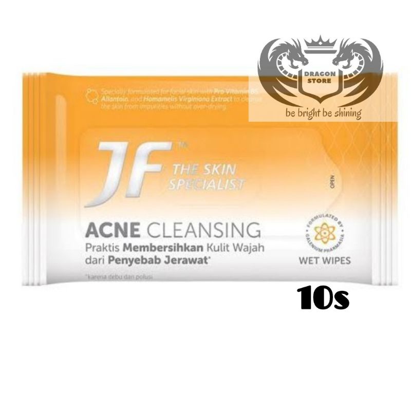 JF WET WIPES ACNE CLEANSING / Tisu Basah Anti Jerawat 10 Lembar
