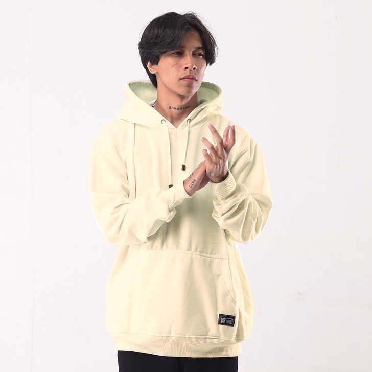 Mcvois Sweater Hoodie Polos Krem Pria Wanita Premium